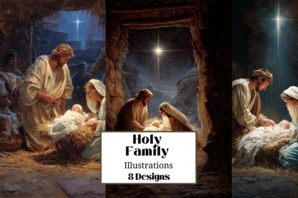 8 Holy Family Christmas Illustrations Review