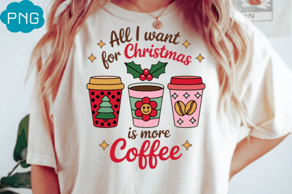 All I Want for Christmas is More Coffee Illustrations