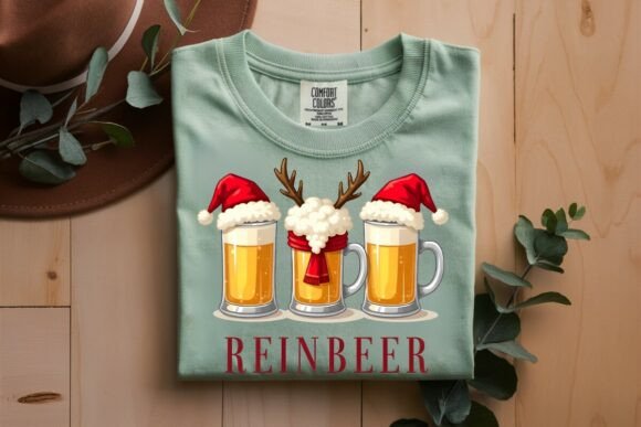 Beer Christmas PNG: Festive Illustrations for Branding
