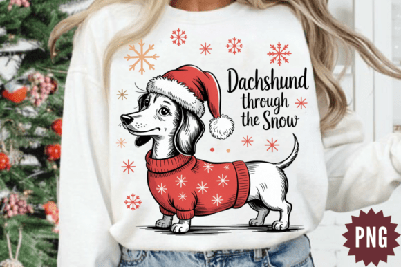 Christmas PNG: Dachshund Sno Illustrations