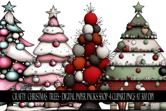 Crafty Christmas Tree Clipart: A Designer’s Review of Illustrations