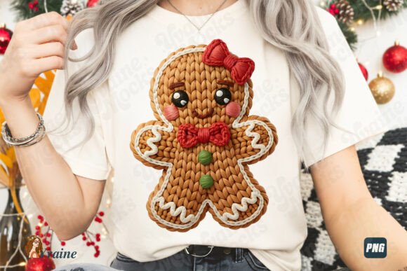 Faux Yarn Christmas Gingerbread PNG Review