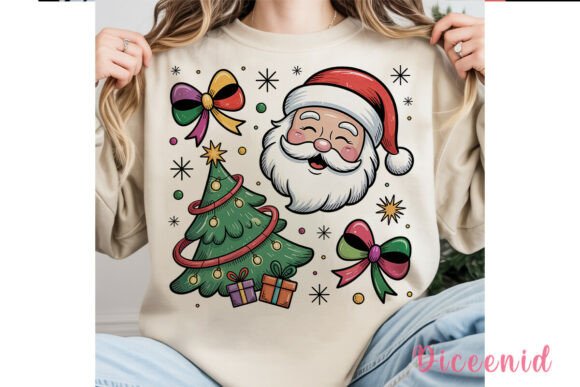 Festive Santa Christmas Clipart PNG for Illustrations