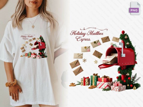 Holiday Mailbox Express Letters: Festive Illustrations