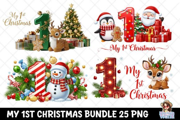 My First Christmas Clipart Bundle PNG Review