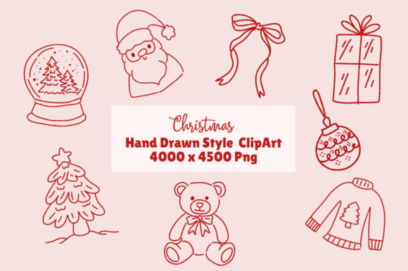 Review: Christmas Hand Drawn ClipArt PNG Illustrations