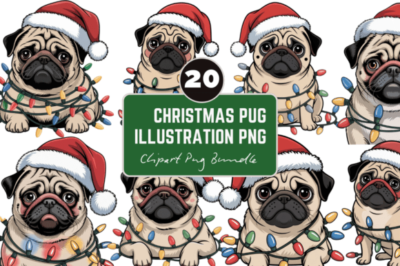 Review: Christmas Pug Illustration PNG Bundle