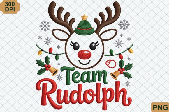 Reviewing Team Rudolph, Christmas PNG Illustrations