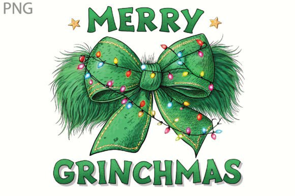 Reviewing the Green Bow Merry Grinchmas PNG for Embroidery
