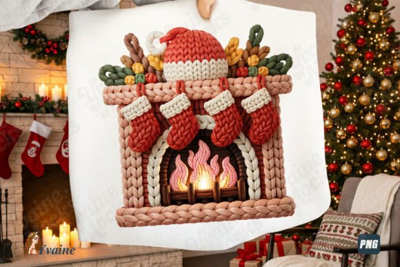 Reviewing the Preppy Faux Yarn Christmas Fireplace PNG
