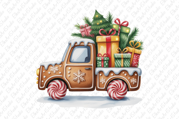 Reviewing the Whimsical Christmas Truck Clipart Png