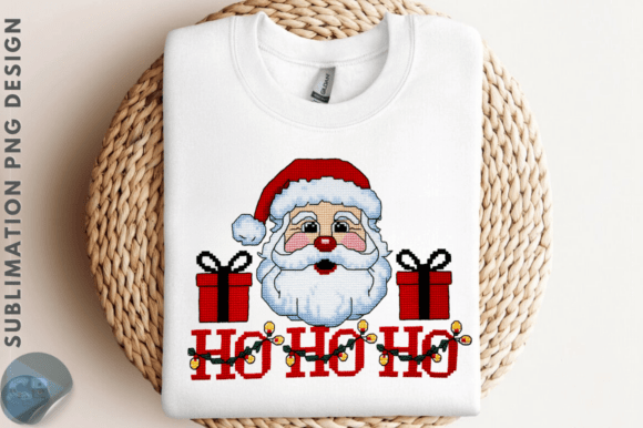 Santa Faux Yarn Crochet Christmas PNG: Cozy Illustrations