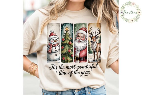 Vintage Christmas Panels: Festive Illustrations