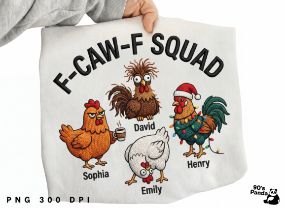 Yarn Crochet Christmas F-Caw-F Squad PNG Review